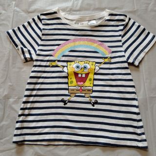 エイチアンドエム(H&M)のH＆M　スポンジボム　半袖Tシャツ　ボーダー　70〜80(Ｔシャツ)