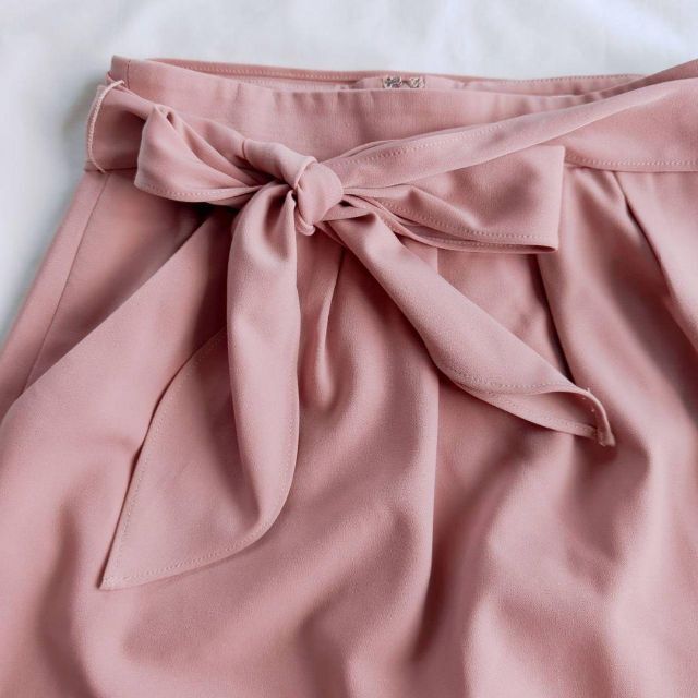 PROPORTION(プロポーション)のプロポーション　スカート　リボン　ピンク　サイズ３　L レディースのスカート(ひざ丈スカート)の商品写真
