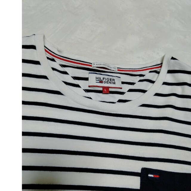 TOMMY HILFIGER(トミーヒルフィガー)のtommy hilfiger DENIM 　メンズLボーダーＴシャツ メンズのトップス(Tシャツ/カットソー(半袖/袖なし))の商品写真