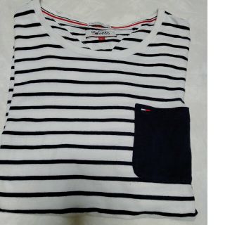 トミーヒルフィガー(TOMMY HILFIGER)のtommy hilfiger DENIM 　メンズLボーダーＴシャツ(Tシャツ/カットソー(半袖/袖なし))