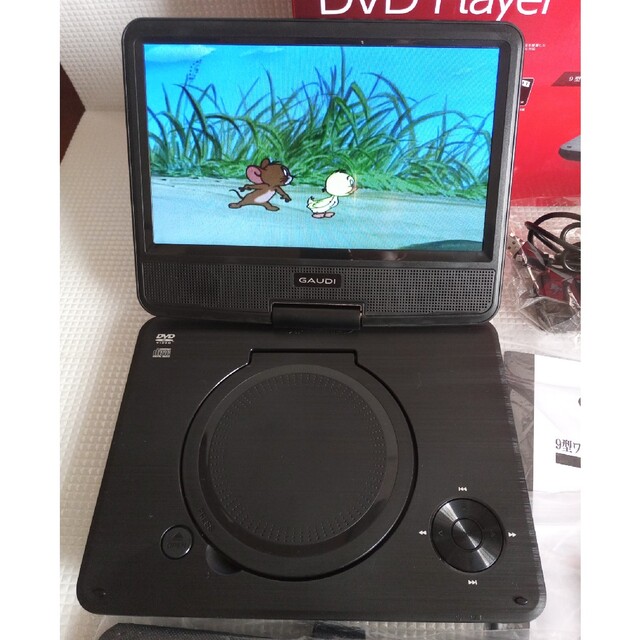 GAUDI GPD09B1BK 9インチ　ポータブルDVDプレーヤー 1