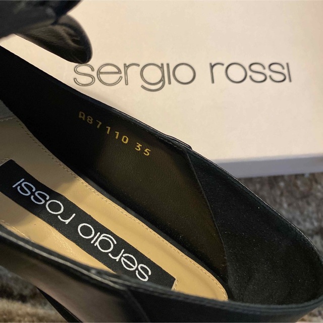 Sergio Rossi(セルジオロッシ)のセルジオロッシ sergiorossi sr1 ブラックシルバー金具 35 レディースの靴/シューズ(ローファー/革靴)の商品写真