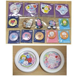 BT21 チャーム&缶バッジ(アイドルグッズ)