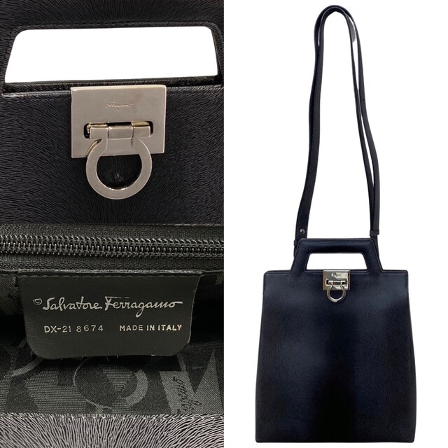 極 美品 Salvatore Ferragamo サルヴァトーレフェラガモ ガンチーニ