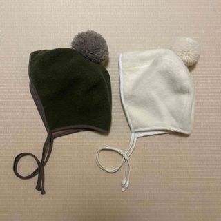 コドモビームス(こども ビームス)のsaki様専用♡ ウールモッサのボンネットwhiteのみ(帽子)