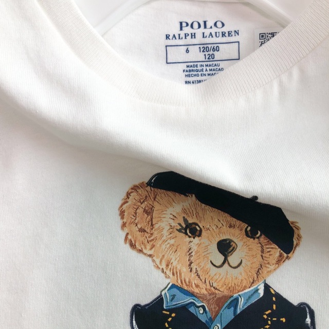 POLO RALPH LAUREN(ポロラルフローレン)の新作◇ラルフローレン ポロベアコットンTシャツドレス 6/120 キッズ/ベビー/マタニティのキッズ服女の子用(90cm~)(ワンピース)の商品写真