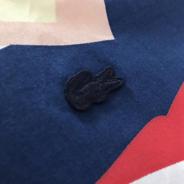 ラコステ LACOSTE カラフル ノースリーブ ワンピース ベルト付き