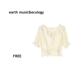 アースミュージックアンドエコロジー(earth music & ecology)の【ドットフリルブラウス　FREE アイボリー】ペプラムブラウス(シャツ/ブラウス(半袖/袖なし))