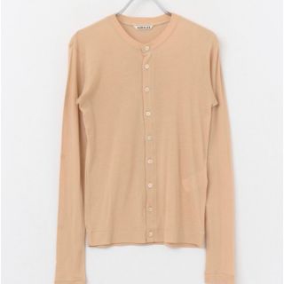 オーラリー(AURALEE)のAURALEE HIGH GAUGE SHEER CARDIGAN 0 　美品(カットソー(長袖/七分))