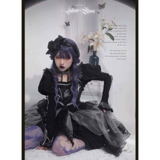 銀月之蝶 JSK3点セット 黒ロリ ゴスロリ しゅくれどーる ロリィタ