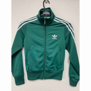 アディダス(adidas)のadidas トラックジャケット　グリーン×ホワイト　Sサイズ(パーカー)