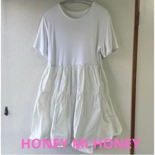 ハニーミーハニー(Honey mi Honey)のHONEY MI HONEY Tシャツチュニック　美品(ミニワンピース)