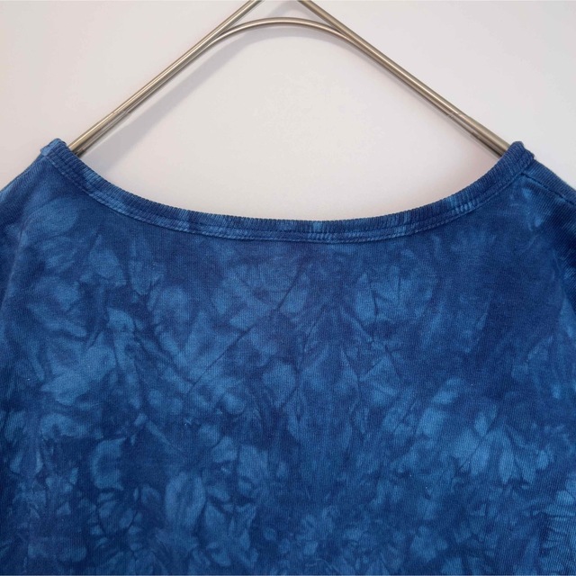 Tシャツ 半袖 オーバーサイズ タイダイ柄 民族 青 ブルー プリントTシャツ メンズのトップス(Tシャツ/カットソー(半袖/袖なし))の商品写真