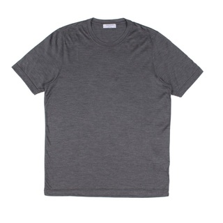 グランサッソ(GRAN SASSO)の新品タグ付 Gran Sasso シルク100% Tシャツ グレー 50(Tシャツ/カットソー(半袖/袖なし))