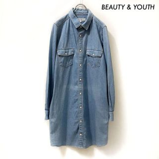 ビューティアンドユースユナイテッドアローズ(BEAUTY&YOUTH UNITED ARROWS)のBEAUTY & YOUTH★長袖デニムシャツワンピース ユナイテッドアローズ(ひざ丈ワンピース)