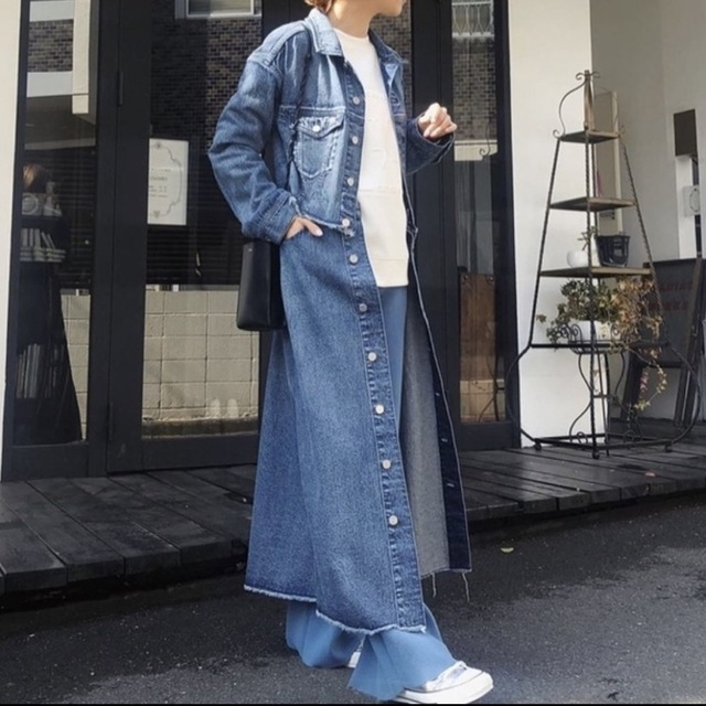 新品未使用☆Ameri 4WAY DENIM DRESS COAT | www.jarussi.com.br