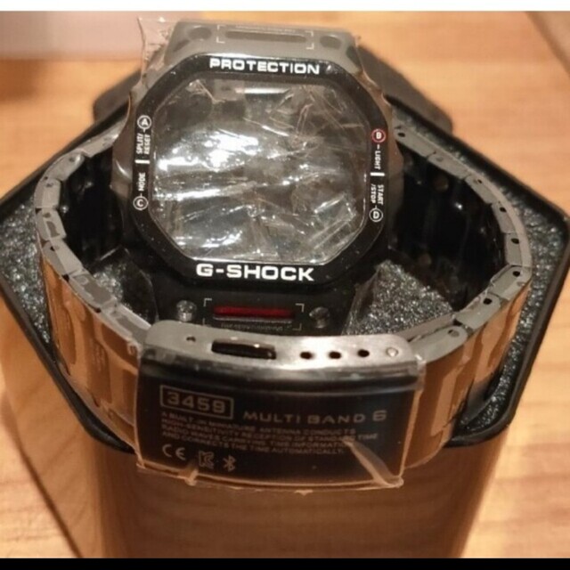 カシオG-SHOCK DW-5600系ベルベゼ　ベゼル、ベルト　ネイビー　ブルー