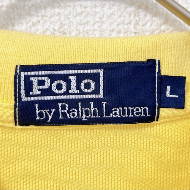 POLO RALPH LAUREN(ポロラルフローレン)のポロラルフローレン ポロシャツ 半袖 オーバーサイズ 鹿の子イエロー ポニー古着 メンズのトップス(ポロシャツ)の商品写真