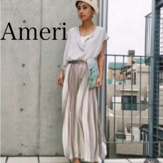 アメリヴィンテージ(Ameri VINTAGE)の【貴重！】COLOR STRIPE PLEATS SKIRT！(ロングスカート)