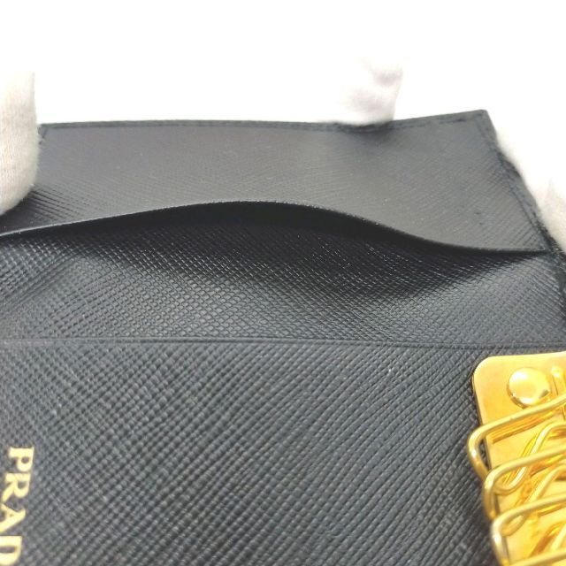 ✨極美品✨ PRADA プラダ キーケース サフィアーノ ブラック 黒 6連