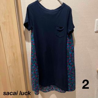 サカイラック(sacai luck)のバック花柄プリントミニワンピース　サカイラック(ミニワンピース)