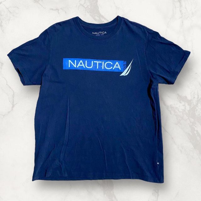 HDA NAUTICA 古着    ノーティカ　ロゴ　プリント Tシャツ メンズのトップス(Tシャツ/カットソー(半袖/袖なし))の商品写真