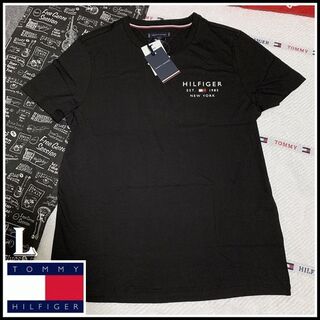 トミーヒルフィガー(TOMMY HILFIGER)のスモールロゴTシャツ ブラック Lサイズ　国内正規品(Tシャツ/カットソー(半袖/袖なし))