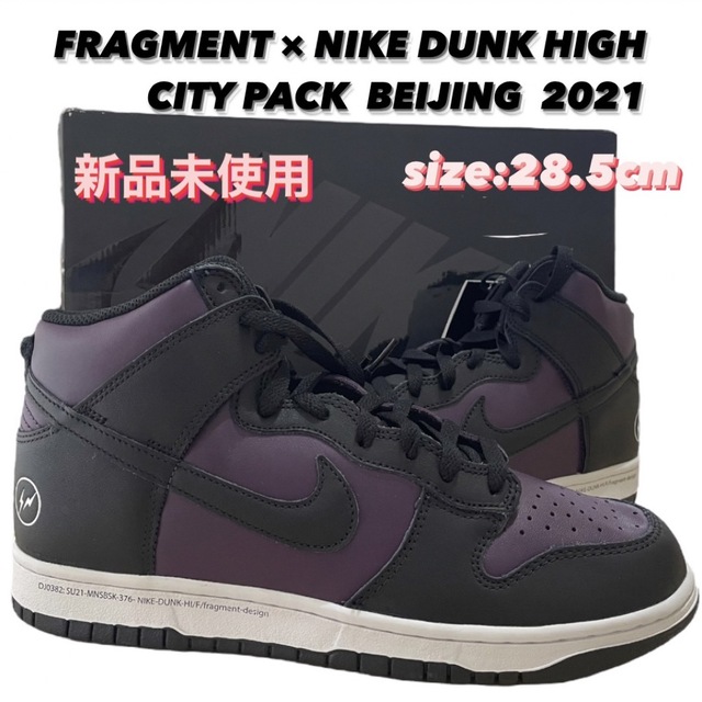 NIKE(ナイキ)のFRAGMENT NIKE DUNK HIGH CITYPACK 北京 2021 メンズの靴/シューズ(スニーカー)の商品写真