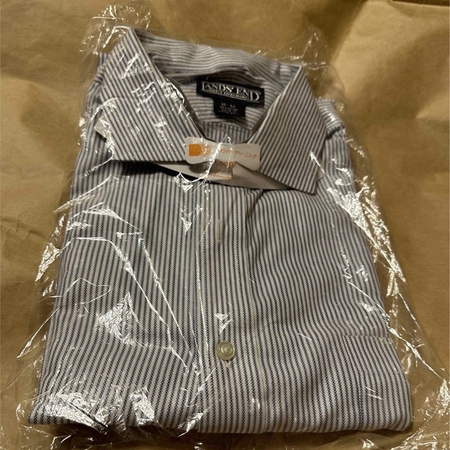 LANDS’END(ランズエンド)のLands' End SHIRT 16-32ブルーストライプワイドスプレッド2 メンズのトップス(シャツ)の商品写真