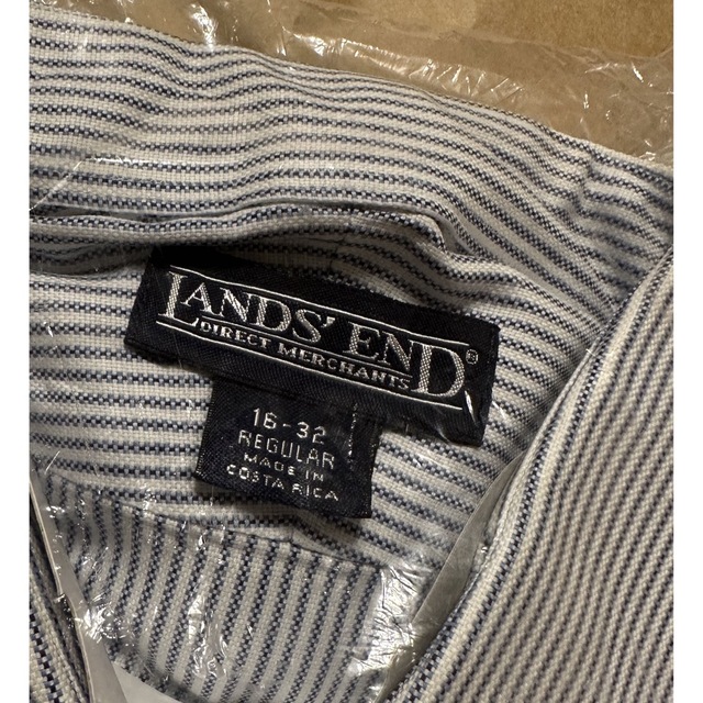 LANDS’END(ランズエンド)のLands' End SHIRT 16-32ブルーストライプワイドスプレッド2 メンズのトップス(シャツ)の商品写真