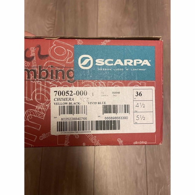 新品 SCARPA CHIMERA スカルパ キメラ EU36 ボルダリング 3