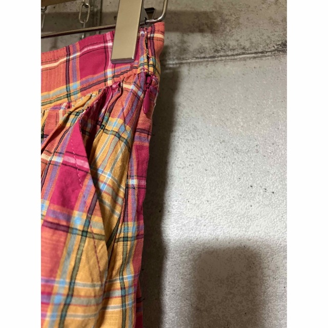 Ray BEAMS(レイビームス)のRay BEAMS チェック柄スカート　春夏　フレア　ビームス　綿 レディースのスカート(ロングスカート)の商品写真