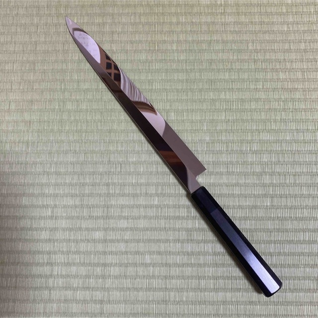 尺 柳刃 包丁 和包丁 V金10号 本焼 鏡面仕上げ 黒檀黒水牛八角柄 刺身包丁 尺 柳刃 包丁 和包丁 V金10号 本焼 鏡面仕上げ 黒檀黒水牛八角柄 刺身包丁
