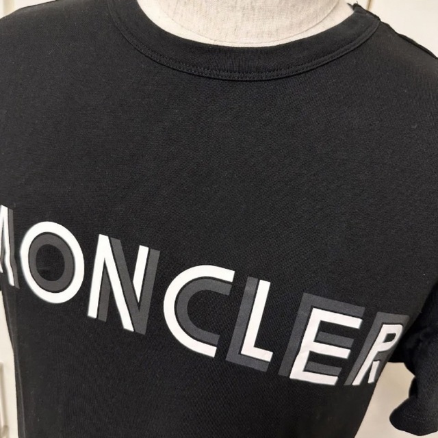 ★希少★ MONCLER Tシャツ XL　モンクレール ロゴ ブラック 入手困難 | フリマアプリ ラクマ