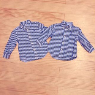 ラルフローレン(Ralph Lauren)の⭐︎美品⭐︎ラルフローレンストライプシャツ24m/18m セット販売双子　単品可(シャツ/カットソー)