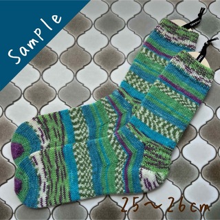 《sample》オパール毛糸　靴下　手編み　25周年　トヴァイアスちゃん(レッグウェア)