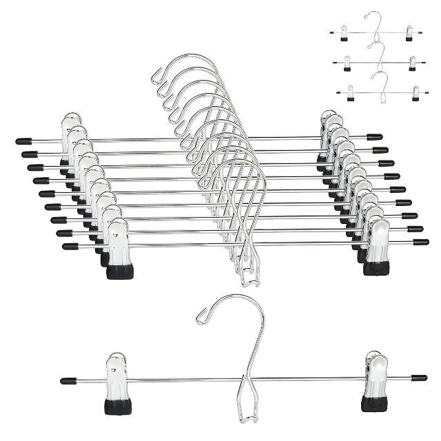 DOIOWN スカートハンガー ズボンハンガー 15本組 ハンガー ステンレス