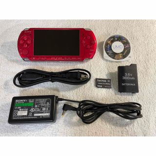 プレイステーションポータブル(PlayStation Portable)の☆良品☆　PSP-3000  ラディアントレッド(携帯用ゲーム機本体)