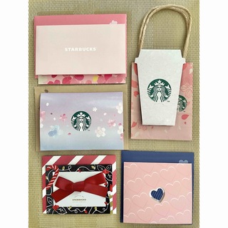 スターバックスコーヒー(Starbucks Coffee)のスターバックス　メッセージカード　5種類セット(カード/レター/ラッピング)