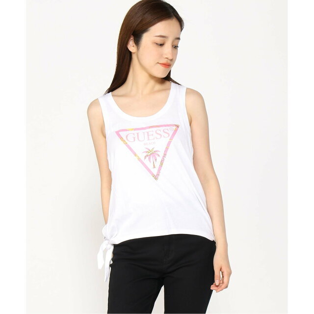 GUESS(ゲス)の【ピンク系その他(P63W)】GUESS タンクトップ (W)Side Knots Logo Tank Top レディースのトップス(タンクトップ)の商品写真