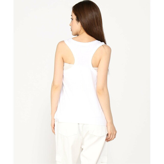 GUESS(ゲス)の【ブルー系その他(P7FM)】【XS】GUESS タンクトップ (W)Side Knots Logo Tank Top レディースのトップス(タンクトップ)の商品写真