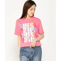 【ピンク(G67V)】GUESS Tシャツ (W)Edwina Crop Tee