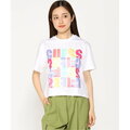 【ホワイト(G011)】GUESS Tシャツ (W)Edwina Crop Te