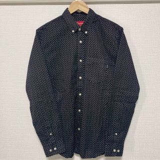 シュプリーム(Supreme)のsupreme ボタンダウンシャツ　黒　ドット　シュプリーム(シャツ)