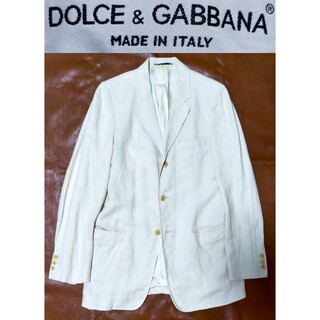 ドルチェアンドガッバーナ(DOLCE&GABBANA)のDOLCE＆GABBANA　Linen　jacket　Size48(テーラードジャケット)