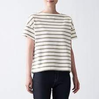 ムジルシリョウヒン(MUJI (無印良品))の新品 無印良品 MUJI ボートネックTシャツ(Tシャツ(半袖/袖なし))