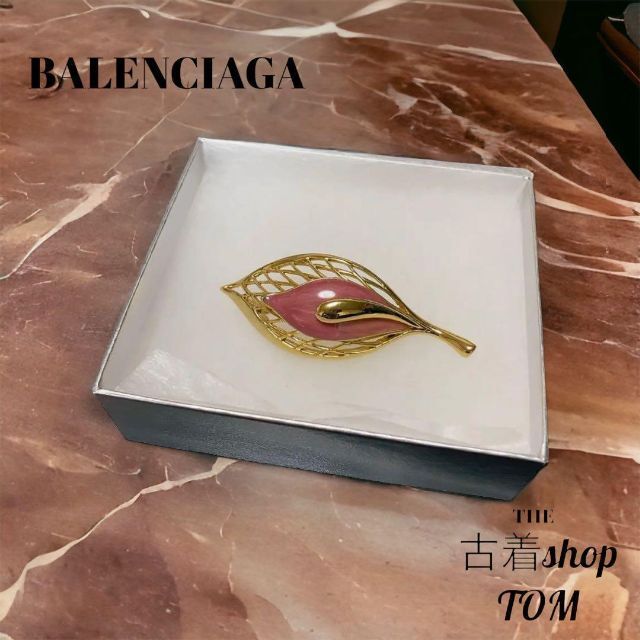 バレンシアガ　BALENCIAGA　ブローチ　ゴールドレディース