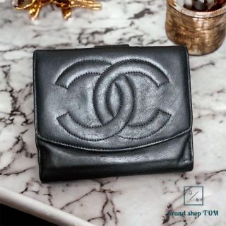 シャネル(CHANEL)のCHANEL　ココマーク　財布　折財布　ブラック(財布)