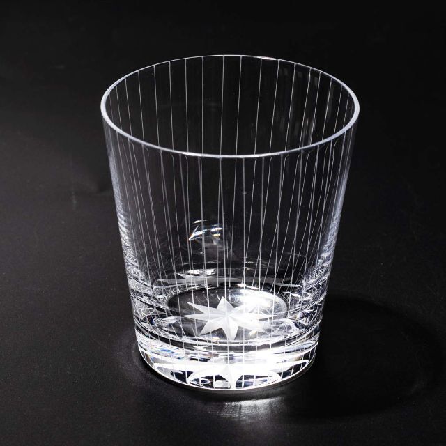 太武朗工房 公式  江戸切子 立縞紋 オールドグラス透きTB0036-40 化