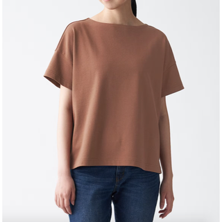 ムジルシリョウヒン(MUJI (無印良品))の新品 無印良品 MUJI ボートネックTシャツ(Tシャツ(半袖/袖なし))